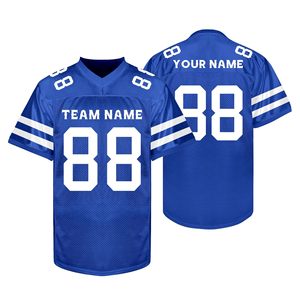 Wholesale Supplier American Football Jersey Polyester <b>Mesh</b> Dazzle <b>Screen</b> Printing OEM Custom Logo V Neck Durable Gear - Product Image 3