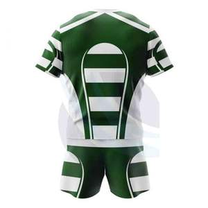 Wholesale Professional <b>Men</b>’s Rugby Football Uniform Sets Custom Design & Logo Comfortable Breathable 100% Polyester - Product Image 3
