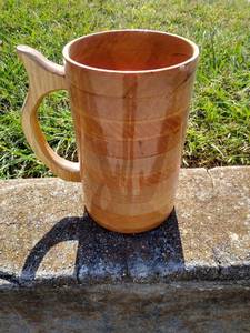 Rustic Handmade Wooden Beer <b>Mug</b> <b>Large</b> Barrel Tankard for Beer Coffee Tea Mead Viking Style Pub Drinkware Gift Vintage style wood - Product Image 4