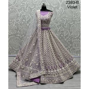 Fabzone Indian Bridal Velvet Collections Vestidos de novia con Zarkhan Work para novias - Product Image 3