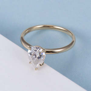1 Carat Pear Lab Grown Diamond <b>Solitaire</b> <b>Ring</b> IGI D-E-F VVS-VS Bulk Jewelry Supply Gold White Gold Rose Gold <b>Silver</b> Manufacturer - Product Image 6