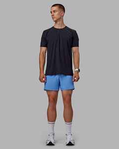 Shorts décontractés pour hommes personnalisés, couleur unie, séchage rapide, taille élastique, taille mi-haute, sportifs, tissés 100% coton, avec cordon de serrage, 160g - Product Image 6