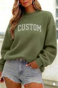Sudadera de Cuello Alto Personalizada de Alta Calidad para Gimnasio, Deportes, Gimnasia, con Apliques Bordados de Greek Life, Venta al por Mayor para Clubes y Boutiques - Product Image 2