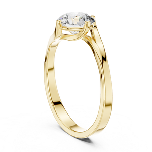 Bague élégante en diamant de laboratoire, or, joaillerie fine de qualité supérieure, 1 carat, taille brillant, étincelante, pour fiançailles, déclaration de mode - Product Image 6