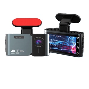 กล้องแผงหน้าปัดรถยนต์3นิ้วเซ็นเซอร์ LCD WIFI DVR g 4K เลนส์คู่มองภาพกลางคืนบันทึกการขับขี่อย่างปลอดภัย - Product Image 1