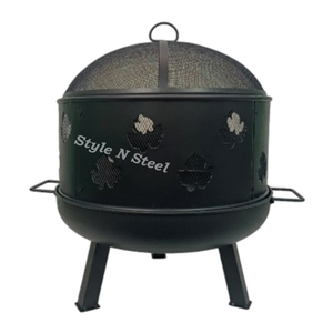 Modern Iron <b>Fire</b> <b>Pit</b> with Heat Resistant Paint Freestanding Design Coal/Wood Burning Outdoor Heater - Product Image 3