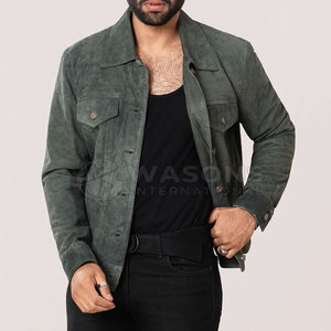 เสื้อแจ็คเก็ตทรัคเกอร์ผู้ชาย ดีไซน์ทันสมัย คุณภาพสูง เนื้อผ้านุ่ม สีสันปรับแต่งได้ สไตล์สตรีทแวร์ - Product Image 3