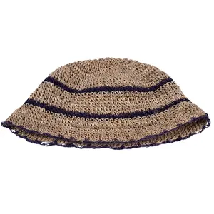 Bucket hat Hemp hand-knitted-natural fiber yarn-Ecological-sustainable Natural hemp handmade hat Nepal made Korean Bucket hat NP