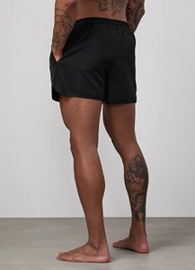 Shorts pour hommes personnalisés OEM noirs de haute qualité pour l'été – Respirants, séchage rapide, coton écologique, cordon de serrage, confort décontracté - Product Image 6