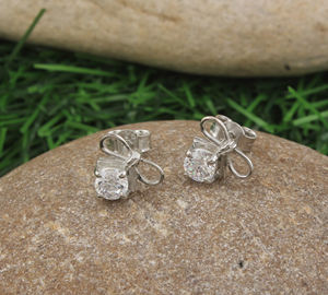 ต่างหูเงินแท้ 925 ประดับเพชร CZ หรูหรา ประดับพลอยเดือนธันวาคม ระยิบระยับ เหมาะสำหรับงานแต่งงาน งานครบรอบ งานปาร์ตี้ - Product Image 1