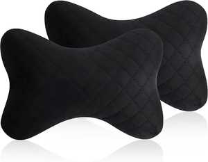 High Quality S-Class Soft Suede Fabric Memory Foam Car Headrest <b>Pillow</b> Comfortable New <b>Neck</b> Lumbar Cushion - Product Image 4