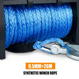 เครื่องกว้านไฟฟ้า12V พร้อมเชือกสังเคราะห์12000LBS สำหรับรถจี๊ปลากจูงและรถออฟโรดเครื่องกว้านรถบรรทุก4WD - Product Image 3