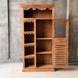 Best Collection Hand-Carved Open Shelf & Glass Cabinet antique Himalayan Art - Product Image 3