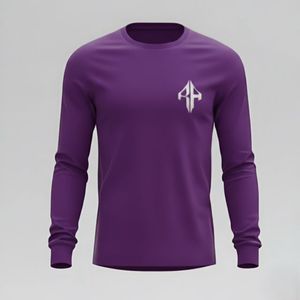 Camiseta de Manga Larga para Hombre, Cuello Redondo, 100% Algodón, Calidad Premium 2026, Estilo Oversize, Casual, Personalizable, RIVIAN ATLANTIC - Product Image 2