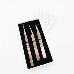 Pinzas para Pestañas Ovexa Quirúrgicas OS-ELT-0009 con Logotipo Personalizado, Acero Inoxidable Arcoíris, Punta Curva de 10 mm, Punta Fina y Suave de Precisión - Product Image 2