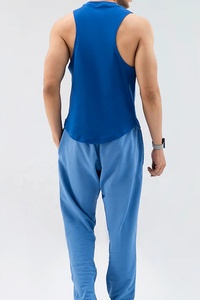 Camiseta sin mangas con capucha para hombre, de algodón 100% de alta calidad, corte holgado, con cuello en V, acanalada y ajustada, para gimnasio y running, venta al por mayor 2026 - Product Image 3