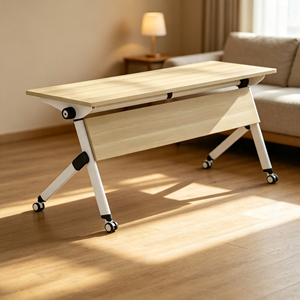 AY Adjustable Height Melamine School <b>Desk</b> Modern Design <b>Foldable</b> <b>Table</b> for Classroom Use with Wheels V-TRY 126/156/186 - Product Image 1