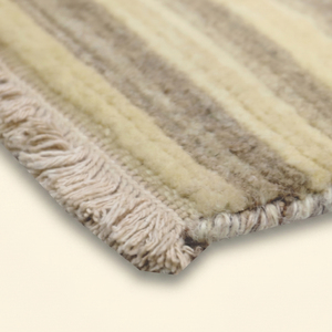 DECORDEC Driftwood Beige <b>Grey</b> Wool Linear Stripe <b>Rug</b> Handmade Textured Non-Slip Eco-Friendly Area <b>Rug</b> for Living Room Hotel - Product Image 5