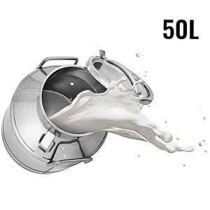 ถังเก็บไวน์ขวดนมสแตนเลสขนาด50ลิตรสำหรับงานหนัก304พร้อมฝาปิดสนิท13.25แกลลอนเหยือกโลหะ - Product Image 5