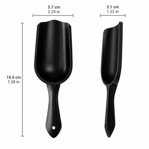 Cuillère à glace élégante en métal noir, accessoire de service haut de gamme pour aliments et boissons, outil professionnel pour bar et cuisine - Product Image 2