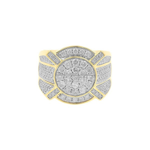 Hip Hop Iced Out Statement <b>Ring</b> for <b>Men</b> 925 Sterling <b>Silver</b> Rhodium Plated Personalized Engagement or Wedding Party <b>Ring</b> Gifts - Product Image 1
