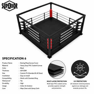 Pour les grossistes : Nouveaux revêtements de ring de boxe antidérapants en toile résistante de haute qualité pour usage en salle de sport - Product Image 6