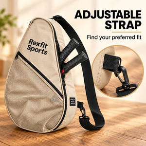 Bolsa de raqueta de squash personalizada de un solo hombro con doble cremallera y bolsillo frontal de malla para práctica deportiva y viajes. - Product Image 6