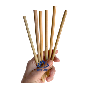 หลอดดูดน้ำไม้ไผ่ธรรมชาติ เกรดส่งออก ย่อยสลายได้ เป็นมิตรต่อสิ่งแวดล้อม ยี่ห้อบลูโลตัสฟาร์ม ขายดีที่สุด ส่งตรงจากโรงงานดักลัก - Product Image 1
