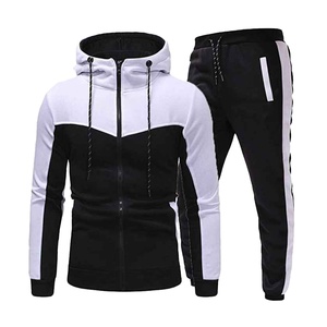 Survêtement de marque pour hommes, vêtements de sport, 2 pièces, veste et pantalon de Jogging à fermeture éclair complète - Product Image 1
