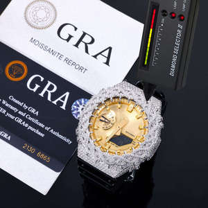 Reloj de Lujo para Hombre, Estilo Hip Hop, Inspirado en G-Shock, de Acero Inoxidable, con Diamantes, Diseño Iced, Resistente al Agua, Pantalla Digital, Moda Urbana - Product Image 5