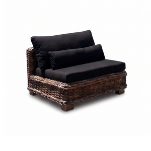 New Modern Minimalist Solid Teak Wood Outdoor Garden Furniture <b>Sofa</b> Set Natural Brown Finish For Patio Balcony And Exterior - Product Image 2