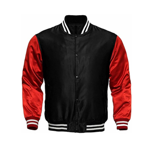 Oem Customized <b>Men</b> Satin <b>Jacket</b> Custom Patch Embroidery Street Design Varsity <b>Baseball</b> <b>Jacket</b> - Product Image 4