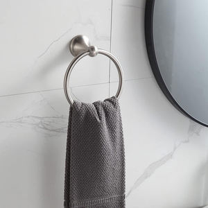 Daystar Trade Eco-Friendly Modern Design Brushed Stainless Steel <b>Bathroom</b> Towel Set 4-Piece Wall-Mounted Towel Bar Ring <b>Hook</b> - Product Image 4