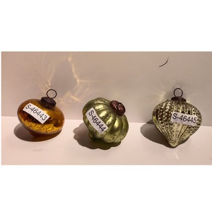 <b>Christmas</b> <b>Ornaments</b> 4 Square Ball <b>Glass</b> Blown <b>Ornaments</b> for <b>Christmas</b> Tree - Product Image 3