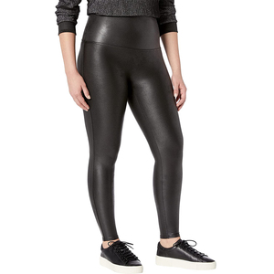 Women Wide Leg Faux Leather Pants Loose Fit High <b>Waist</b> Soft PU Fashion <b>Trousers</b> Daily Wear Custom Production Wholesale OEM - Product Image 4