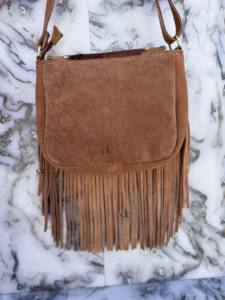 Sac à main en cuir de vachette à motif western, sac bandoulière bohème à franges, sac élégant, petit sac en fourrure de vachette très tendance - Product Image 5