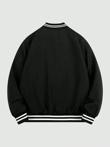 Hot Selling Men's Sporty Varsity <b>Jackets</b> with Stand Collar Customizable Design & Blank Sleeves-Premium Quality - Product Image 2