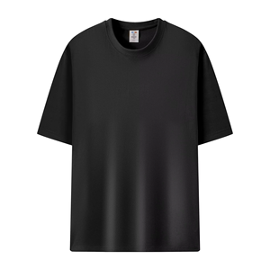 T-shirt décontracté pour homme, col rond, manches courtes, couleur unie, 100% coton jersey, coupe ample, logo sur le devant avec motif - Product Image 3