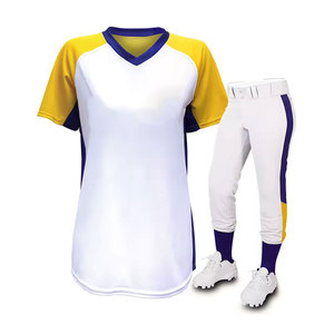 Conjunto de uniforme de softbol con camiseta y pantalones de tela suave para práctica y partidos. - Product Image 1