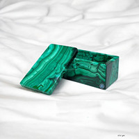 Boîte à bijoux sculptée en pierres précieuses de haute qualité, malachite naturelle polie, quartz, agate, rangement portable, cadeau de bijoux antique