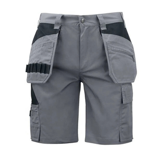 <b>Men's</b> Grey <b>Knee</b> <b>Length</b> Cargo <b>Shorts</b> Mid Waist Casual Style with Multiple Pockets 100% Cotton Canvas Breathable & Quick Dry - Product Image 3