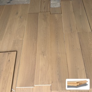 Suelo de Madera de Roble Blanco de 2 Capas, Sistema de Clic, Certificado CARB P2 - Product Image 1