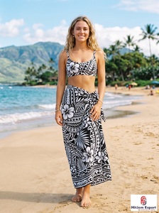 Paréo de plage en polyester doux imprimé, séchage rapide, pour vacances, service de fabrication sur mesure, vente en gros - Product Image 4