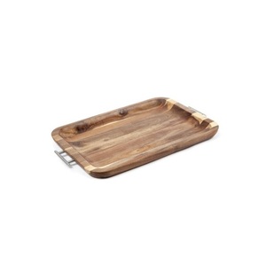 Plateau en bois polyvalent avec finition élégante pour servir des boissons, des collations, des repas, des desserts, du petit-déjeuner et pour l'organisation de la table - Product Image 2