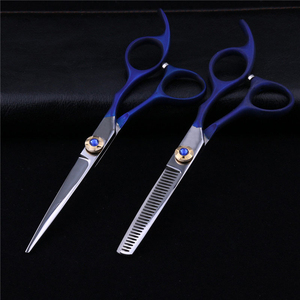 Tijeras Profesionales para Cortar Cabello Azul Plateado, Herramientas de Corte para Barberos, Tijeras para Estilistas y Peluqueros - Product Image 6