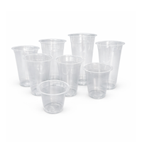 Gobelet en plastique PP polypropylène durable, fin et haut, 18 oz, 6,5 g, pour cocktail, fabriqué en Indonésie