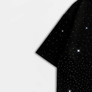 เสื้อยืดคริสตัลประดับเพชรทั้งตัว แบบโอเวอร์ไซส์ ผ้าคอตตอนหนานุ่ม สไตล์ฮิปฮอป สตรีทแวร์ รับผลิตแบบ OEM - Product Image 4