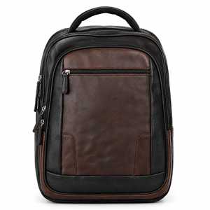 arid Gears Vintage Genuine Leather Durable Unisex Laptop <b>Backpack</b> <b>Large</b> Capacity Zip Closure Physiological Curve Back for - Product Image 1