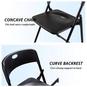 4 Pack Commercial-Grade Plastic Folding <b>Chairs</b> Portable and <b>Stackable</b> for Indoor and <b>Outdoor</b> Events Home Parties and Picnics - Product Image 2