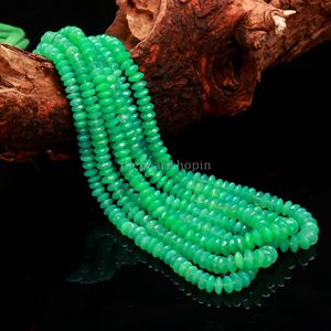 Cuentas Redondas de Crisoprasa Natural de 7-8 mm, Cuentas de Piedras Preciosas Facetadas con Corte Alemán, Cuentas de Crisoprasa al por Mayor, 16 Pulgadas - Product Image 3